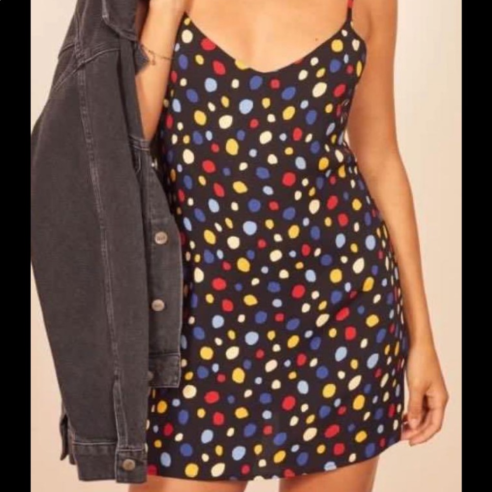 Reformation Seville Mini Dress in Print Fiesta